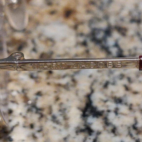 Marc Jacobs Eyeglasses Womens 53-17 Red Gold Cat Eye Clear Frames Designer - Picture 6 of 12